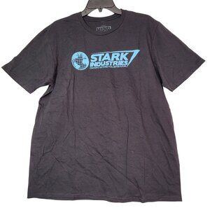 Marvel Unisex Stark Industries Short Sleeves T-Shirt Large Black  Cotton New